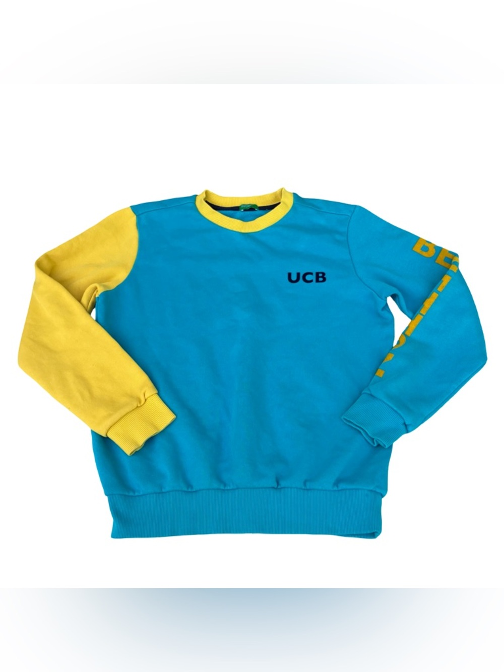 United Colors of Benetton Crewneck Sweatshirt Youth XL Two-Tone Colorblock
